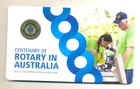 2021 Centenary of Rotary in Australia  - Uncirculated Coloured $1 Coin on Card