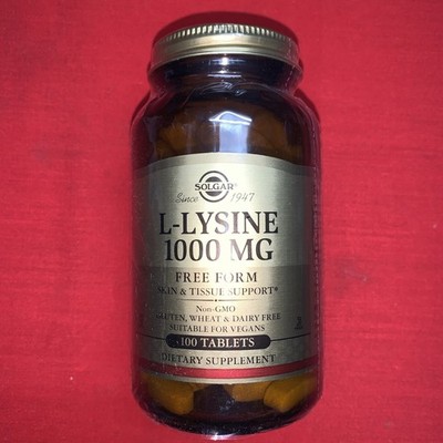 Solgar L-Lysine 1000 MG Skin & Tissue Support Supplement 100 Tablets