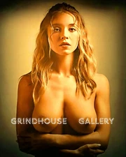 SYDNEY SWEENEY Beautiful Sexy Pin-Up Wall Art Photo Print #18 Amber Variant