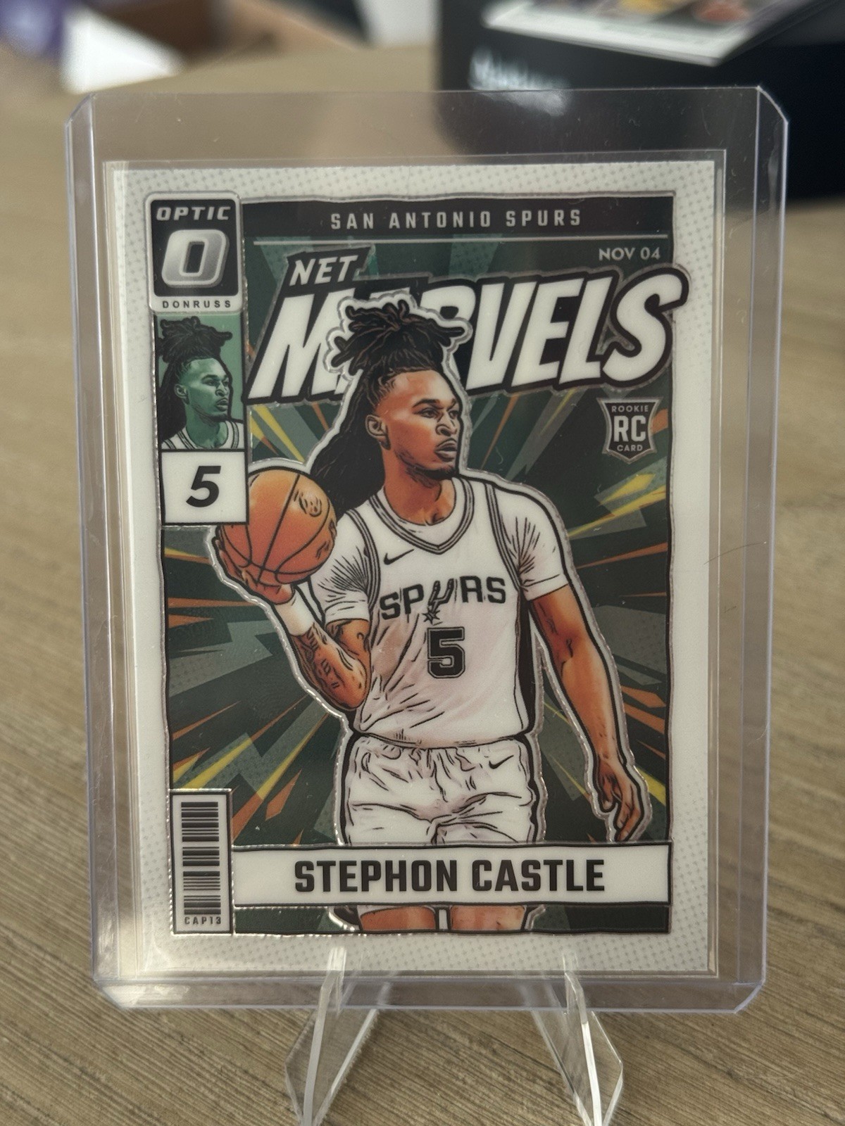 2024-25 Panini Donruss Optic Net Marvels Stephon Castle #12 San Antonio Spurs RC