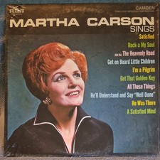 MARTHA CARSON Sings Satisfied 1965 LP Gospel RCA/Camden Records CAS-906