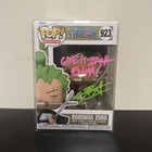 Signed Christopher Sabat Funko Pop! One Piece Roronoa Zoro 923 (JSA AM25451)