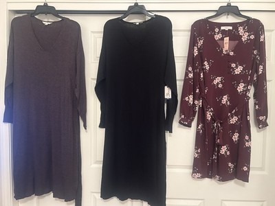 Lot Women s Plus Dresses NWT! Loft, Terra & Sky, 1X/16-18, Rtl$139.50