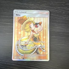 The Pokémon Company Nita Ultra Rare Full Art Holo Trainer 180/181 SM-Team Up on eBay