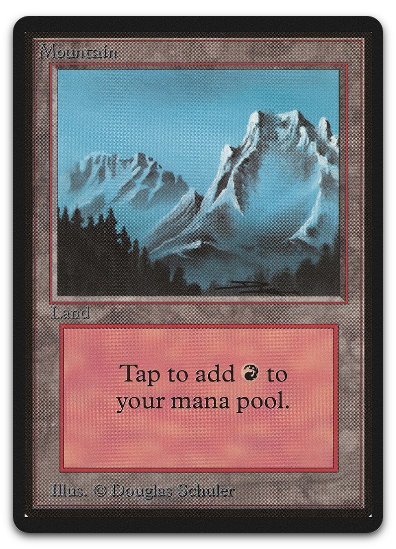 Mountain (B) (LP) Beta Edition LEB Magic MTG