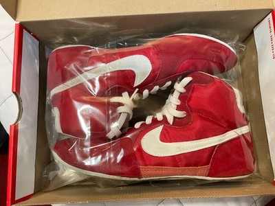 Rare 1989 Nike Greco Supreme Red Wrestling Shoes US 9.5 Vintage NEW