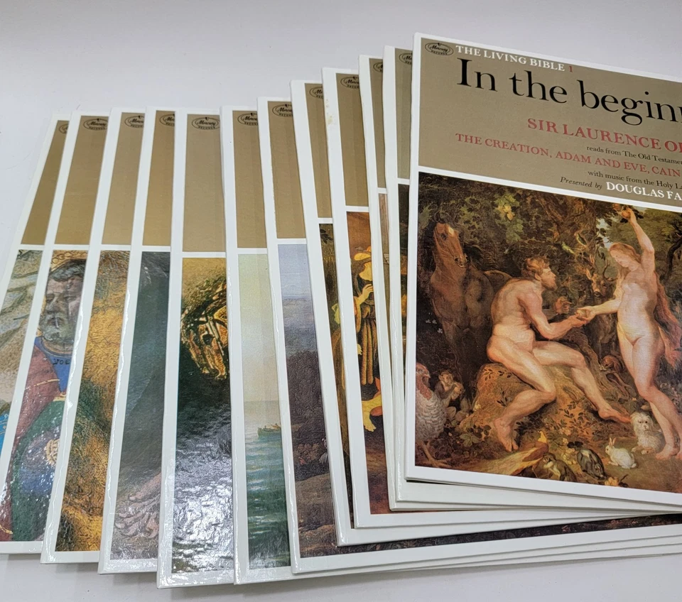 The Living Bible Laurence Olivier reads The Old Testament 12 LP Box Set Mercury - Image 4 of 4