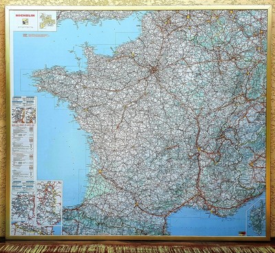 Carte De France Michelin Encadree Dap Professionnelle Annees 70 Ebay