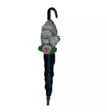 Puppenstube Miniatur - Regenschirm 8,5cm grün mit Spitzen 1:12