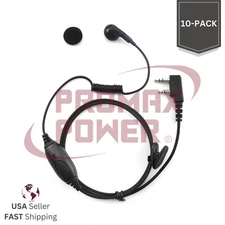 10x Earbud Earpiece w/ PTT for Kenwood Baofeng Retevis Radios TK-3107 H777 UV5R