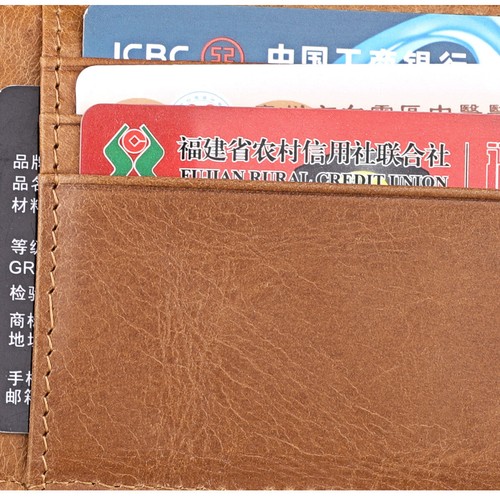 Mens Genuine Leather Small Wallet Slim Bifold Card Holder Men with Money Clip US - Picture 14 of 34