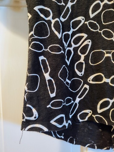 Copper Key Girls Size Small Button Down Black Shirt Glasses AOP Fast Shipping - Picture 9 of 13