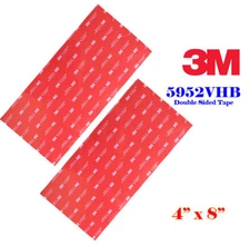2 Sheet 3M 4" x 8"  VHB Double Sided Foam Adhesive Tape 5952 Automotive Mounting