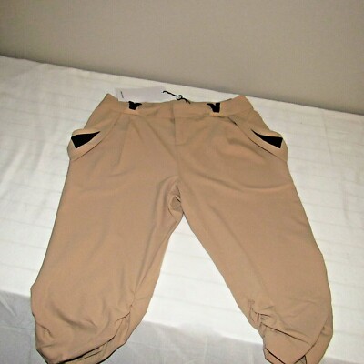 Vero Moda Ruched Side Capri Knickers Pant Khaki/Black X-SMALL 155/60A NWOT
