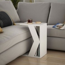 Tavolino da Divano Bianco Porta Pc Riviste Caffe Tavolinetto