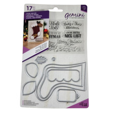Gemini by Crafter's Companion Christmas Stocking Stamp Die Paper Crafts