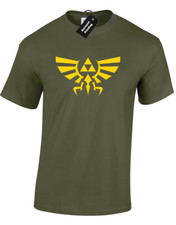 Image of CREST OF HYRULE MENS T-SHIRT GAMER GAMING FAN DESIGN LEGEND LINK GIFT IDEA NEW