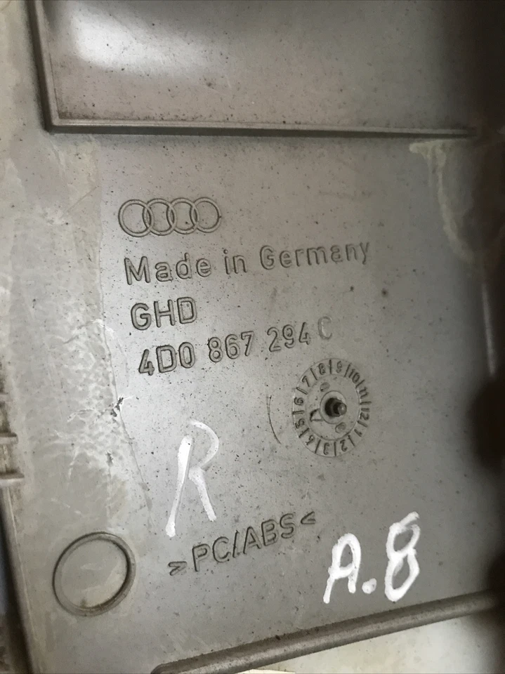 Audi A8 D2 Ceinture Coque Avant Droit 4D0867294C Genuine 3.3 Tdi Akf 2002 An - Photo 4/4