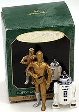 1997 Hallmark Keepsake Ornament MINIATURE C-3PO & R2-D2 Star Wars Robots Space