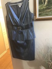 NWT Davids Bridal  Dress Silver Sleeveless Short Size 18 W $169