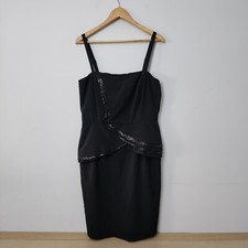 City Chic Plus Size XS Extra Large Black Peplum Strapless Dress