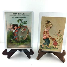 Vintage Advertising Ephemera Cards Post Cards Plastic Sleeves 1950 Lot of 6 pcs