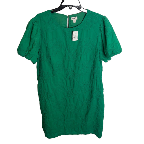 J.Crew $128 Eyelet puff-sleeve mini dress Dublin Green Size 18 CI022 - Picture 2 of 7