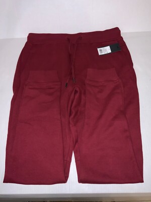 Original Use Men's S Jogger Style Leg Pants elastic & tie Waist 3 pockets RED