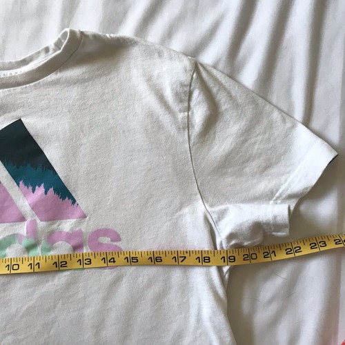Adidas Farm Rio White Pastels S/S Tie Dye Crewneck Cropped Top Cotton Size M - Picture 6 of 8