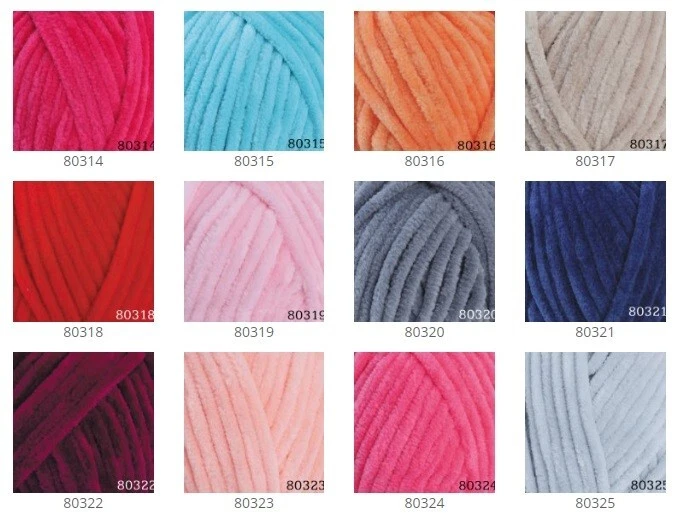 5 Knäuel, Himalaya Dolphin BABY 5 x 100 g  (100g/120m) Chenille Wolle Garn - Bild 4 von 4