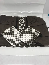 Thirty-One Brown Parisian Pop Jewelry Roll, Cloth, Pouch, Accessory Bags