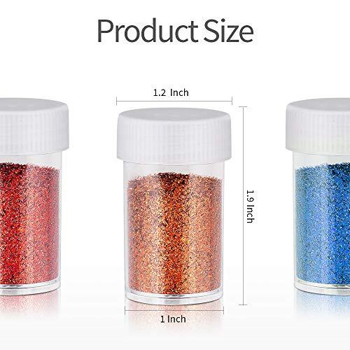 Feiner Glitzer zum Basteln Set, 24 Gläser Haar Glitzer für Gesicht und Körper Glitzer, - Bild 2 von 7
