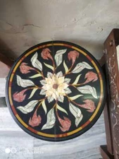 18'' Marble Table Top Center Coffee Home Decor Inlay pietra dura antique b7