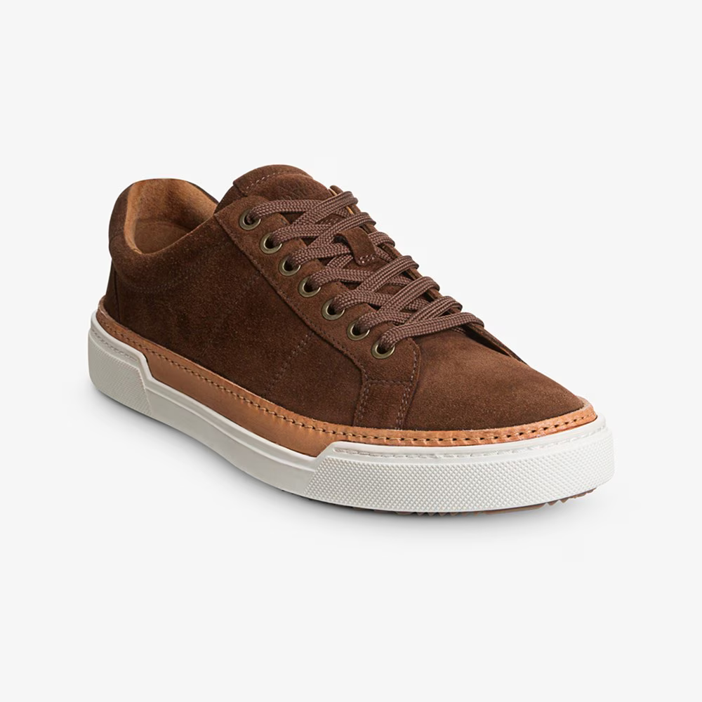SAOLA Sneaker Allen Edmonds PORTER CITY Derby marroni in pelle scamosciata taglia 8 5 D nuove con scatola 4764