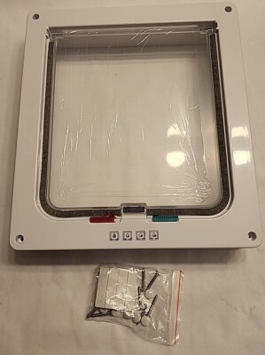 Small Pet Cat, dog door Lockable Safe Flap Door Plastic Gate Pet Gate