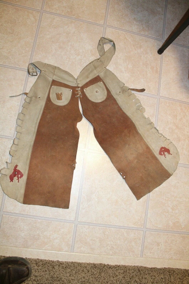 CHALECO CHALECO VAQUERO PARA NIÑOS CONJUNTO VESTIR JUEGO CUERO REAL con PISTOLAS GORRA Foto 4 de 4