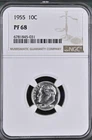 1955 Proof Roosevelt 10¢ NGC PF 68
