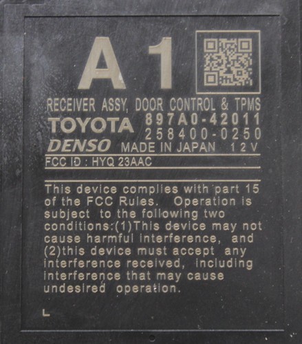 TOYOTA RAV4 KEYLESS ENTRY TPMS RECEIVER CONTROL MODULE UNIT OEM 2013 - 2018 - Picture 6 of 6