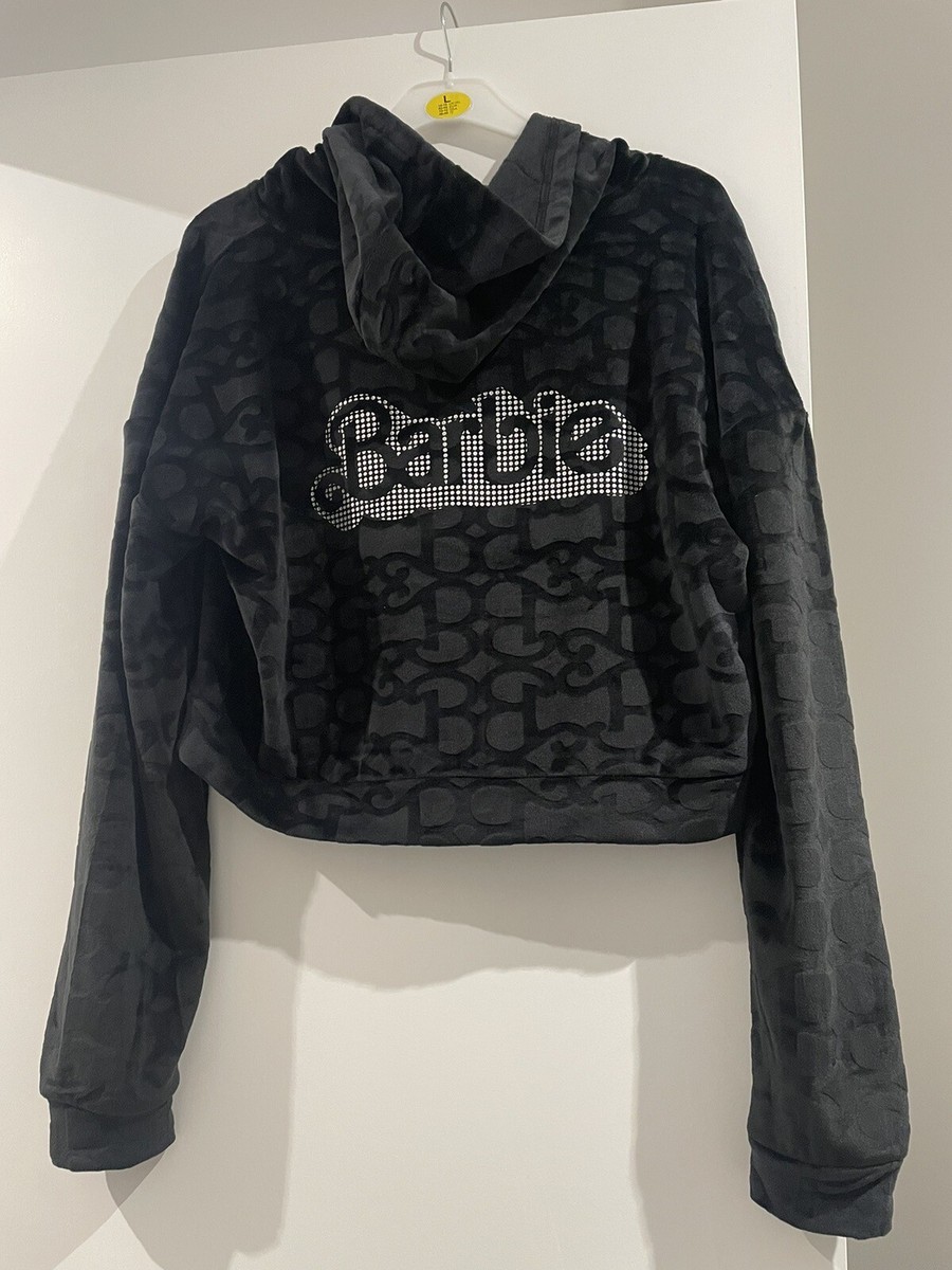 Barbie Juicy Hooded Top Zip Primark Black Size XS UK