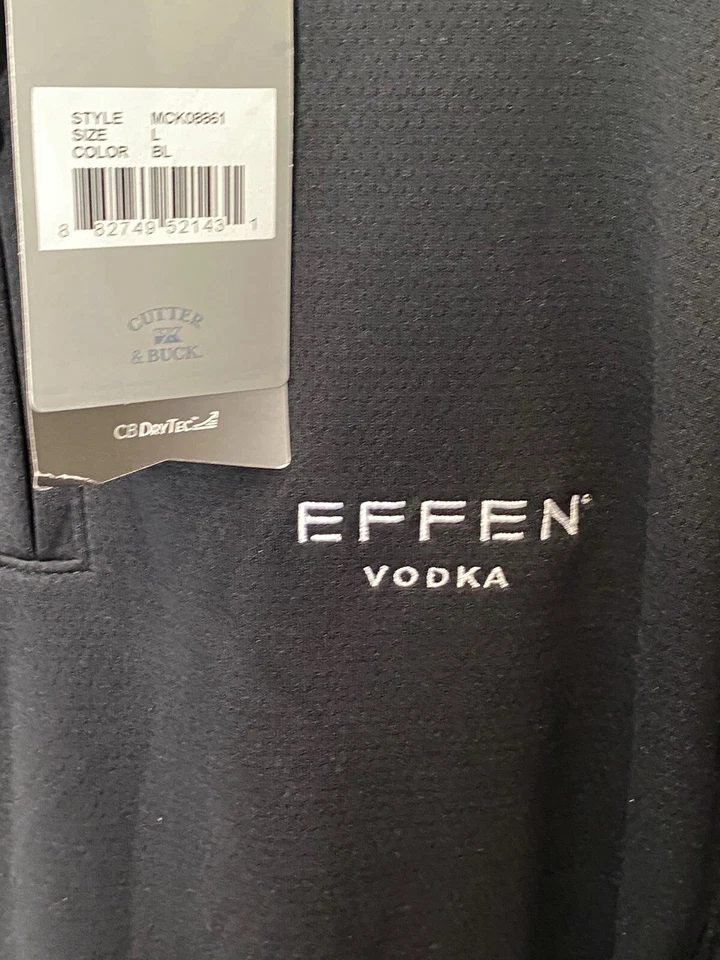 NWT Cutter & Buck Embroidered Effen Vodka Zippered SWEATER Large L - Image 3 of 4