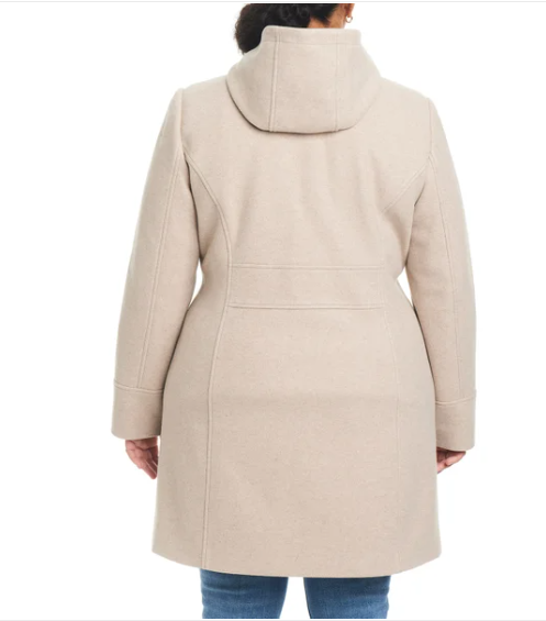 Trending Vince Camuto hooded faux wool women's zip Jacket Mid