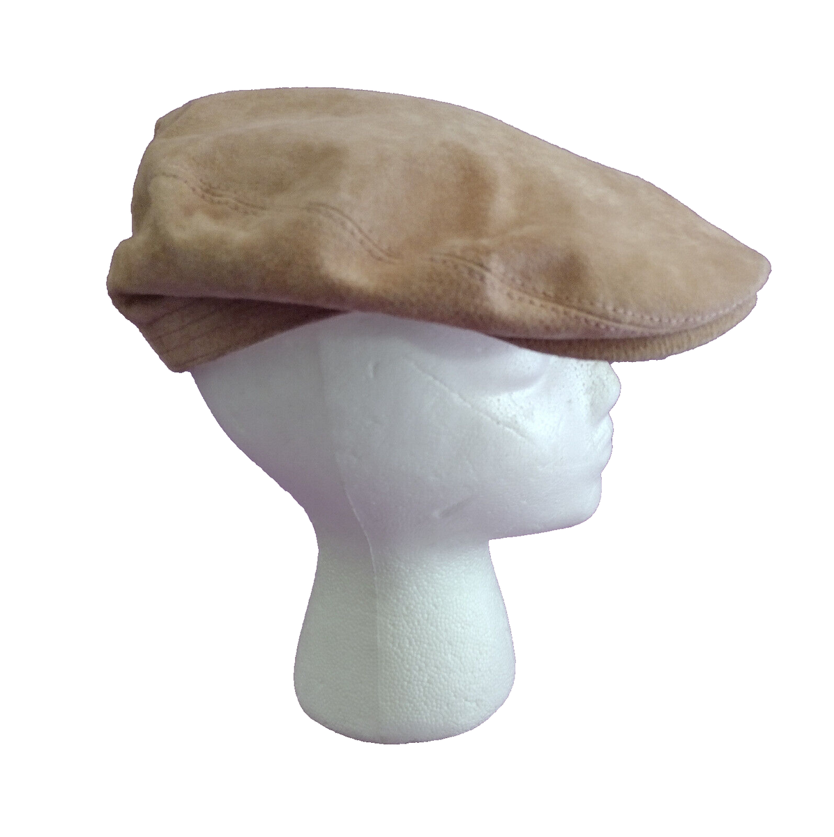 Wilsons Leather Newsboy Cap MAXIMA Beige Light Pink Suede  display picture 2