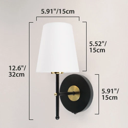 Battery Operated Wall Sconce Rechargeable Wireless Fabric Shade LED Wall Light - Bild 12 von 12