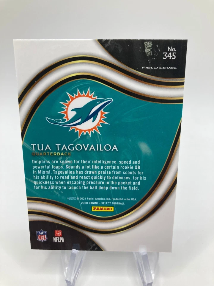 Tua Tagovailoa - 2020 Panini Select - ROOKIE Field Level (345) Dolphins Star QB! - Image 2 of 2