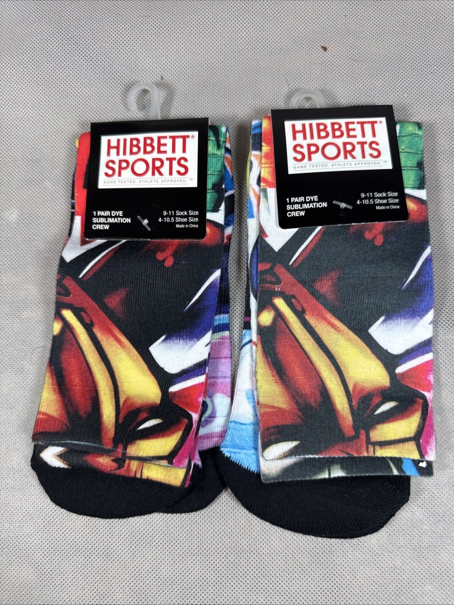Pair Tie-Dye Overlay Sublimation Hibbett Sports New Socks 9-11