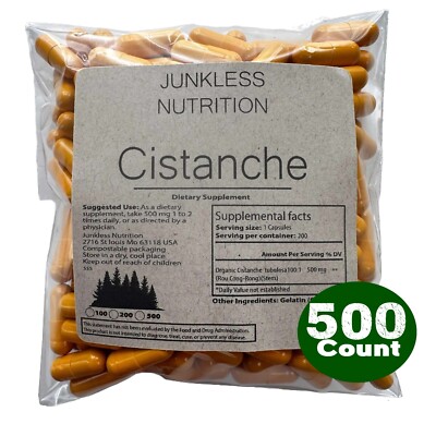 Organic CISTANCHE TUBULOSA High Potency 100:1 Extract (60 To 500 Capsules)