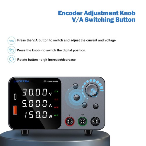 Adjustable DC 0~30V 0~5A Lab Power Supply Variable Precision Bench Switching - Picture 3 of 13