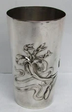  FINE SILVER GERMAN ART NOUVEAU LILLY BEAKER