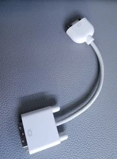 Genuine Apple Mac MacBook Pro Male DVI to VGA Monitor 6 Inch Long Adapter Cable