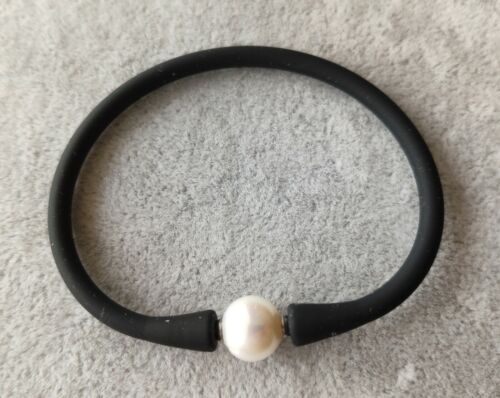 echt 10-11 mm weiß Perle mit Kautschuk Stretch-Armband, 7.5inch - Bild 7 von 11